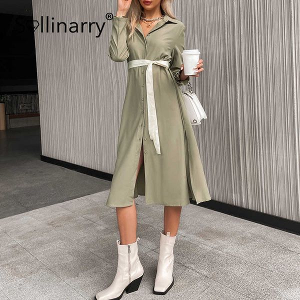 sollinarry high street lace up split women dress autumn buttons long sleeves solid loose maxi dresses elegant vestido green 210709, Black;gray
sollinarry high street lace up split women dress autumn buttons long sleeves solid loose maxi dresses elegant vestido green 210709, Black;gray
