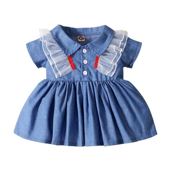 girl's dresses baby girl mesh stitching imitation denim short-sleeved dress beauty pageant princess 2021, Red;yellow
girl's dresses baby girl mesh stitching imitation denim short-sleeved dress beauty pageant princess 2021, Red;yellow