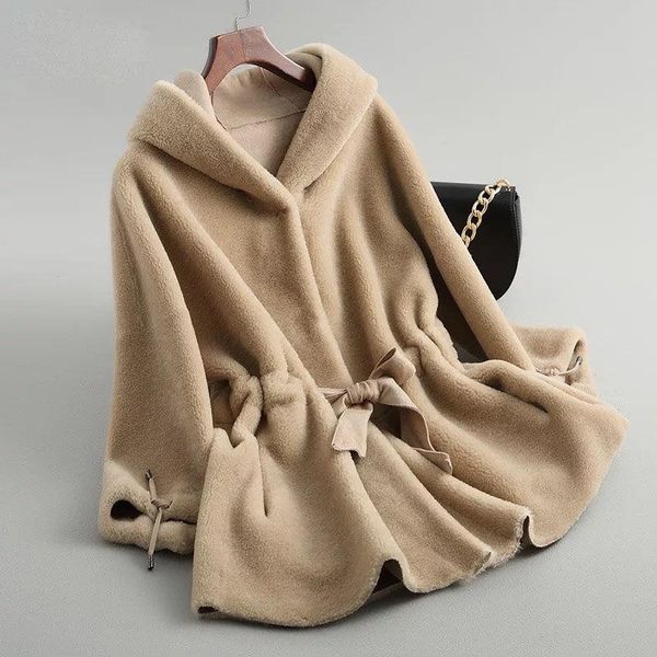 women's fur & faux real coat sheep shearling autumn winter clothes korean wool jacket women clothing abrigo mujer casaco feminino y821, Black
women's fur & faux real coat sheep shearling autumn winter clothes korean wool jacket women clothing abrigo mujer casaco feminino y821, Black