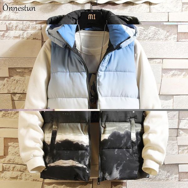 men's vests onnestun cotton male jacket winter cloth sleeveless men plus size casual warm gradient print couple vest, Black;white
men's vests onnestun cotton male jacket winter cloth sleeveless men plus size casual warm gradient print couple vest, Black;white