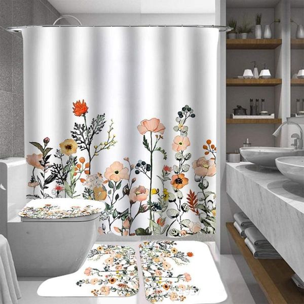 shower curtains fabric floral curtain set with 12 hooks watercolor decorative bath modern bathroom accessories, machine washable
shower curtains fabric floral curtain set with 12 hooks watercolor decorative bath modern bathroom accessories, machine washable