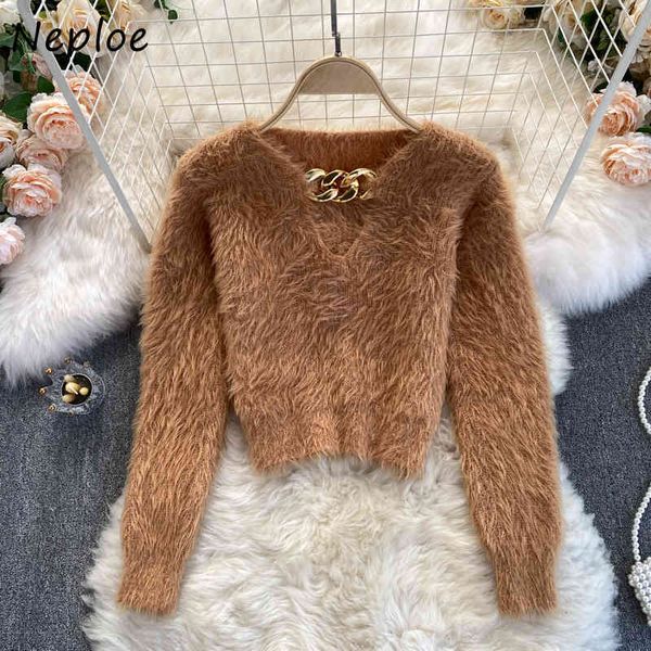 autumn fashion chic chains knitted pullovers all-match slim fit women sweaters simple elastic femme coat 1h580 210430, White;black
autumn fashion chic chains knitted pullovers all-match slim fit women sweaters simple elastic femme coat 1h580 210430, White;black