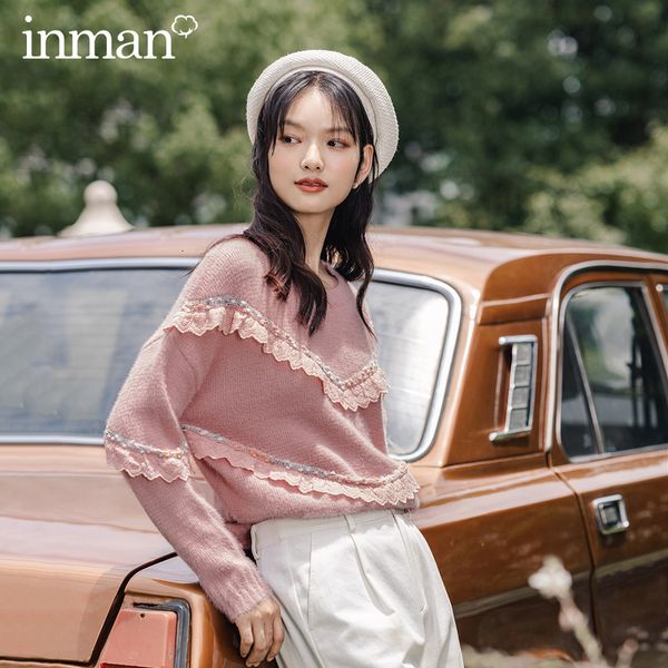 sweater spring autumn literary splicing lace sweet round neck pullover sweater qt6c, White;black
sweater spring autumn literary splicing lace sweet round neck pullover sweater qt6c, White;black