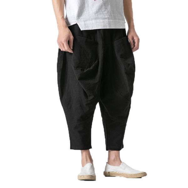 men baggy pants big crotch trousers elastic waist harem wide legs mens unsiex hiphop cotton line track pant plus size, Black
men baggy pants big crotch trousers elastic waist harem wide legs mens unsiex hiphop cotton line track pant plus size, Black