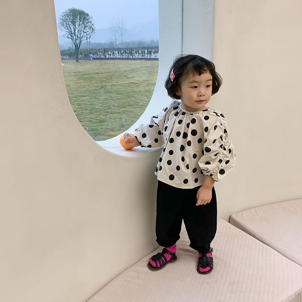cute baby girls dot casual long sleeve blouses spring soft cotton 210508, White;black
cute baby girls dot casual long sleeve blouses spring soft cotton 210508, White;black