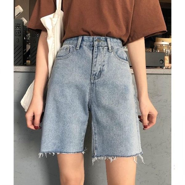 women's jeans for women summer korean version fashion distressed high waist casual pants button pocket straight loose shorts ins, Blue
women's jeans for women summer korean version fashion distressed high waist casual pants button pocket straight loose shorts ins, Blue