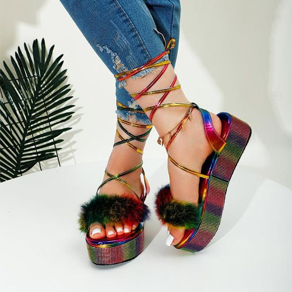 sandals summer women shoes rhinestone one word strap high gang paltform female narrow band rianbow color fluff 2021, Black
sandals summer women shoes rhinestone one word strap high gang paltform female narrow band rianbow color fluff 2021, Black