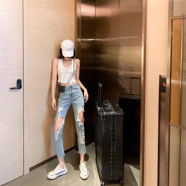 women's jeans blue for women summer casual cozy breathable high street waist holey slim stylish daddy pants ladies
women's jeans blue for women summer casual cozy breathable high street waist holey slim stylish daddy pants ladies