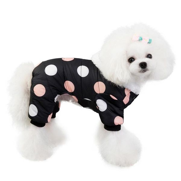 dog apparel pet 4-legged thickening cotton-padded autumn and winter warm coat costume for small dogs dots printed jacket
dog apparel pet 4-legged thickening cotton-padded autumn and winter warm coat costume for small dogs dots printed jacket