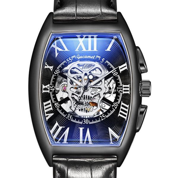 wristwatches gutong wine barrel european and american men's fashion skull hollow automatic mechanical watch reloj pandora men watches, Slivery;brown
wristwatches gutong wine barrel european and american men's fashion skull hollow automatic mechanical watch reloj pandora men watches, Slivery;brown