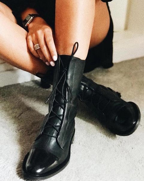 boots 2021 women fashion elegant casaul solid pu spring autumn female ankle faux leather lace-up biker, Black
boots 2021 women fashion elegant casaul solid pu spring autumn female ankle faux leather lace-up biker, Black
