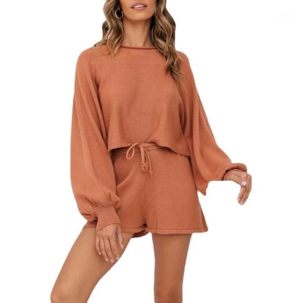 women's tracksuits autumn and winter style ladies lantern sleeve sweater + shorts fashion solid color home clothes suit woman, Gray
women's tracksuits autumn and winter style ladies lantern sleeve sweater + shorts fashion solid color home clothes suit woman, Gray