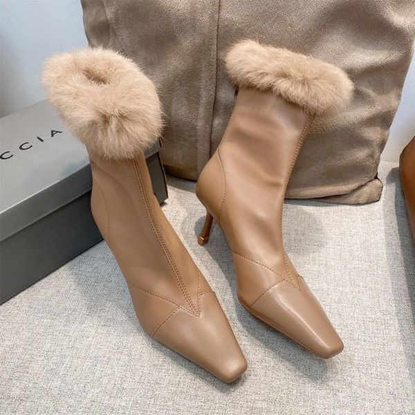 boots elegant women winter shoes woman warm fur with headband real leather stretch fabrics high heels stilettos 2021, Black
boots elegant women winter shoes woman warm fur with headband real leather stretch fabrics high heels stilettos 2021, Black