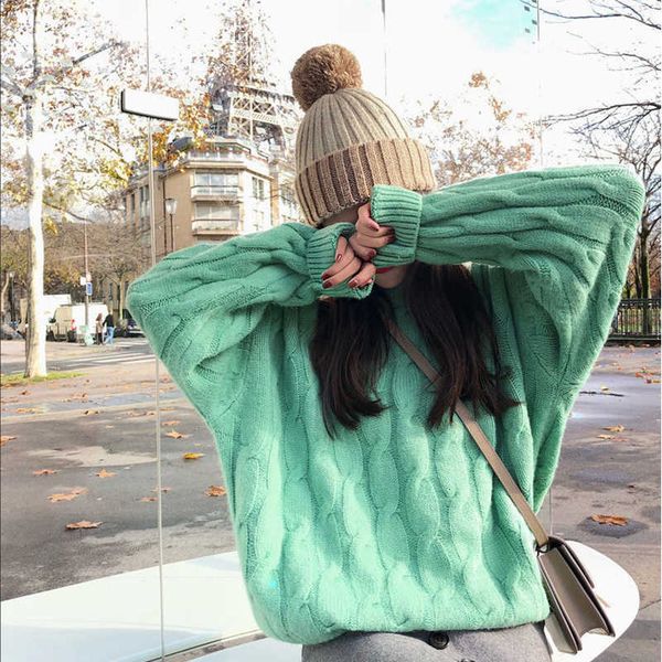 women's sweaters korean style autumn winter thick solid long sleeve ladies jumper casual knitted for female pullover kzvh, White;black
women's sweaters korean style autumn winter thick solid long sleeve ladies jumper casual knitted for female pullover kzvh, White;black