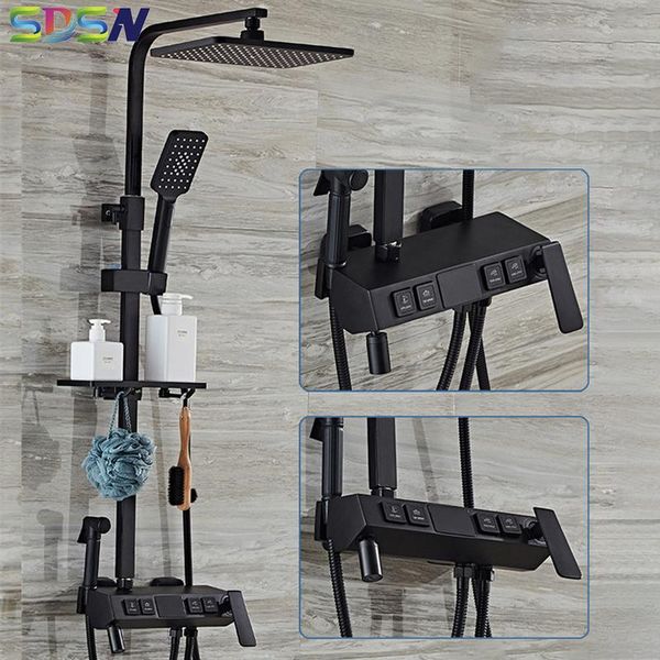home bathroom water faucet waterfall shower system bathtub mixer square head display screen digital sets
home bathroom water faucet waterfall shower system bathtub mixer square head display screen digital sets