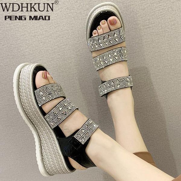 summer beach bling crystal rome ladies sandals rhinestone platform cutouts wedges women shiny shoes woman, Black
summer beach bling crystal rome ladies sandals rhinestone platform cutouts wedges women shiny shoes woman, Black