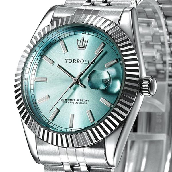 wristwatches torbollo fashion quartz watch men date silver steel band 3atm waterproof mens clock relogio masculino, Slivery;brown
wristwatches torbollo fashion quartz watch men date silver steel band 3atm waterproof mens clock relogio masculino, Slivery;brown
