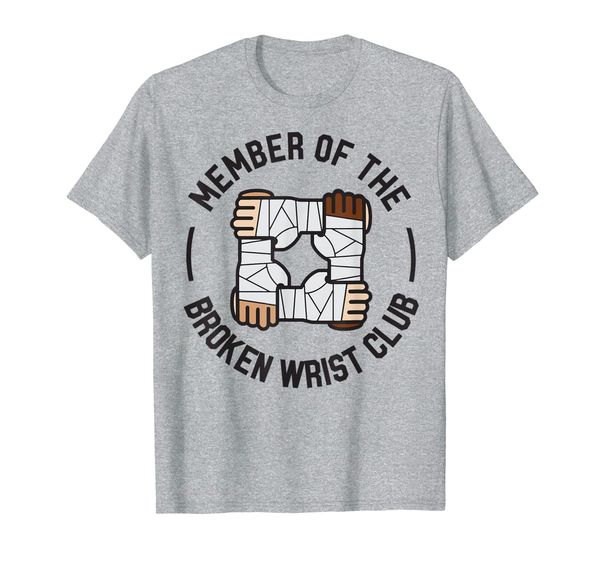 member of the broken wrist club t shirt recovery gift, White;black