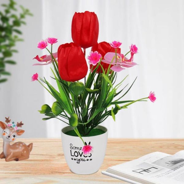 decorative flowers & wreaths artificial plant pot not wither table centerpiece plastic imitation tulip flower home patio courtyard
decorative flowers & wreaths artificial plant pot not wither table centerpiece plastic imitation tulip flower home patio courtyard