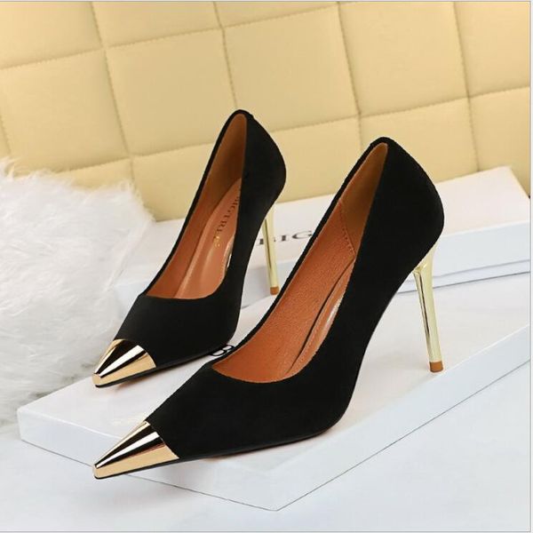 metal tip woman pumps suede women shoes nightclub party shoes heeled shoes stiletto high heels plus size 437536648, Black
metal tip woman pumps suede women shoes nightclub party shoes heeled shoes stiletto high heels plus size 437536648, Black