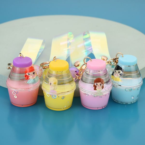 2021 fashion keychain cartoon oil in liquid mermaid milk bottle acrylic small chain schoolbag pendant key ring, Silver
2021 fashion keychain cartoon oil in liquid mermaid milk bottle acrylic small chain schoolbag pendant key ring, Silver