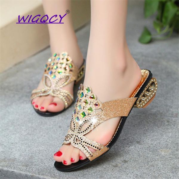 women summer open toe chunky heel sandals fashion bling rhinestones beach flip flops slip on outside hollow slides shoes woman slippers, Black
women summer open toe chunky heel sandals fashion bling rhinestones beach flip flops slip on outside hollow slides shoes woman slippers, Black