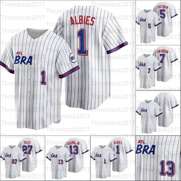 2021 city baseball jerseys ronald 13 acuña jr. 15 sean newcomb 44 hank aaron 27 riley 40 soroka 11 ender inciarte, Blue;black
2021 city baseball jerseys ronald 13 acuña jr. 15 sean newcomb 44 hank aaron 27 riley 40 soroka 11 ender inciarte, Blue;black