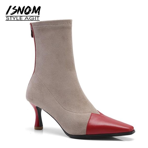 boots isnom winter high heels ankle women square toe leather stretch bootie suede boot fashion occident zipper female shoe 2021, Black
boots isnom winter high heels ankle women square toe leather stretch bootie suede boot fashion occident zipper female shoe 2021, Black