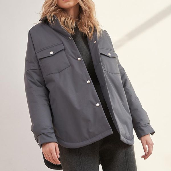 women's down & parkas rr spring turn collar women fashion tie belt coats elegant solid front pockets cotton jackets female ladies, Black
women's down & parkas rr spring turn collar women fashion tie belt coats elegant solid front pockets cotton jackets female ladies, Black