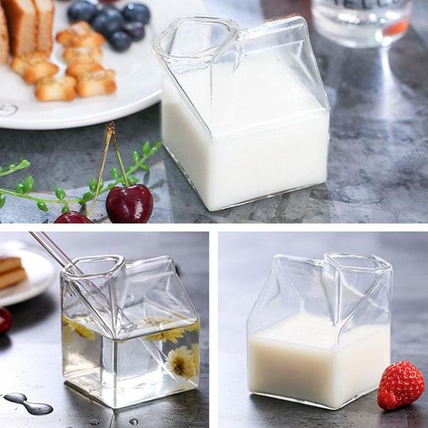 250ml creative milk carton style cup box personalized mini jug cream transparent glass home decor tableware wine glasses
250ml creative milk carton style cup box personalized mini jug cream transparent glass home decor tableware wine glasses