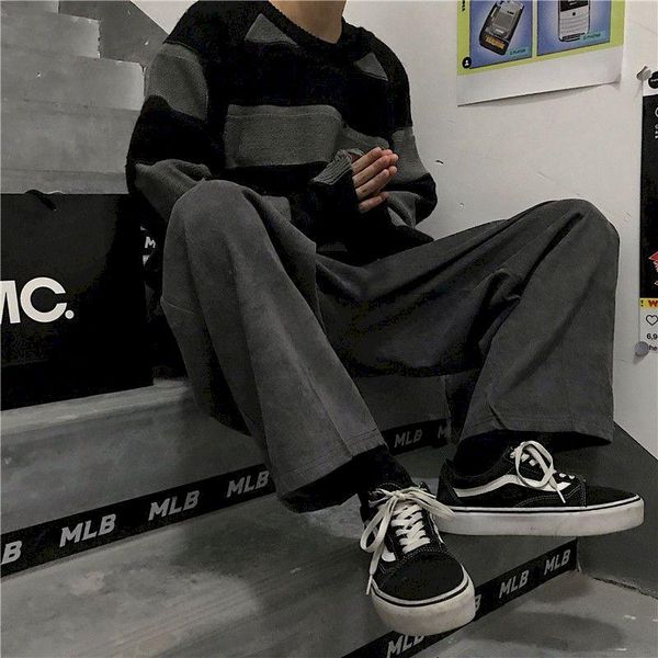 women's pants & capris summer corduroy wide-leg korean version of retro dark loose straight street ins men women couple trousers studen, Black;white
women's pants & capris summer corduroy wide-leg korean version of retro dark loose straight street ins men women couple trousers studen, Black;white