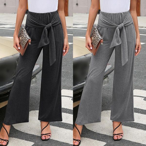woman casual elastic wide leg pants high waist long pant tie loose trousers women's & capris, Black;white
woman casual elastic wide leg pants high waist long pant tie loose trousers women's & capris, Black;white