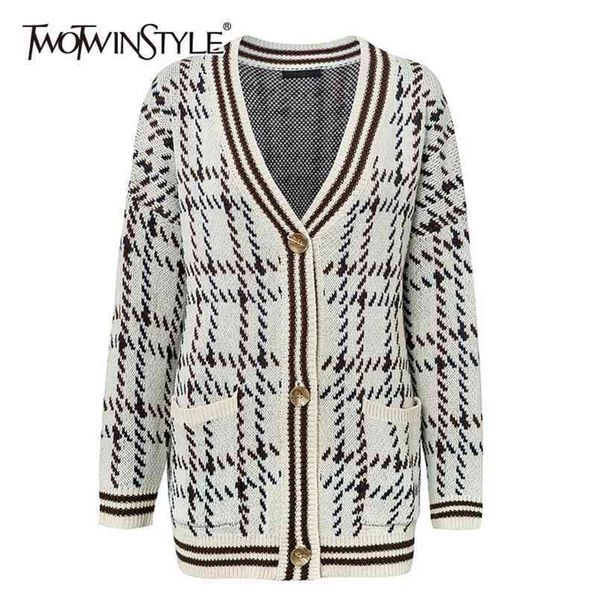 korean print plaid hit color sweater for women v neck long sleeve patchwork pocket casual knitted cardigans female 210524, White
korean print plaid hit color sweater for women v neck long sleeve patchwork pocket casual knitted cardigans female 210524, White