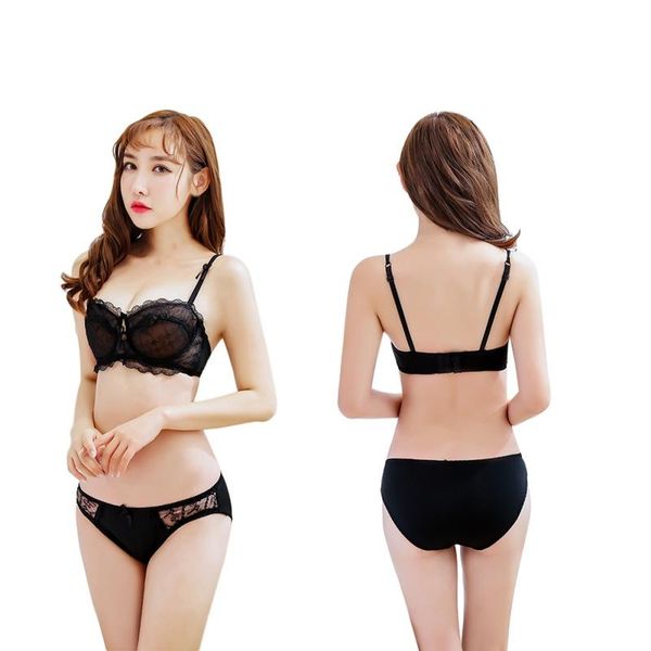 bras sets lace translucent unlined back closure floral embroideried set convertible adjusted straps sweet brassieres+panties, Red;black
bras sets lace translucent unlined back closure floral embroideried set convertible adjusted straps sweet brassieres+panties, Red;black