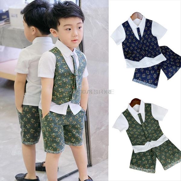 flowery boys formal summer suit fakevest shirt shorts 2pcs kids wedding clothing set children piano dance performance costume, White
flowery boys formal summer suit fakevest shirt shorts 2pcs kids wedding clothing set children piano dance performance costume, White