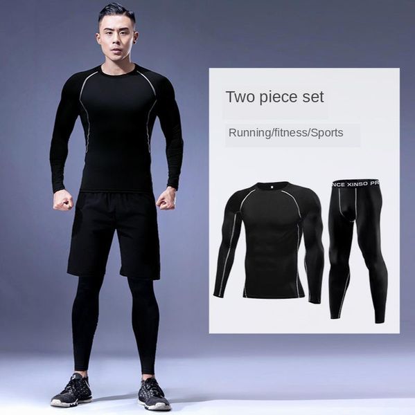 men's tracksuits workout clothes autumn and winter plus velvet tights running training quick-drying gym high elastic long sleeve suit, Gray
men's tracksuits workout clothes autumn and winter plus velvet tights running training quick-drying gym high elastic long sleeve suit, Gray