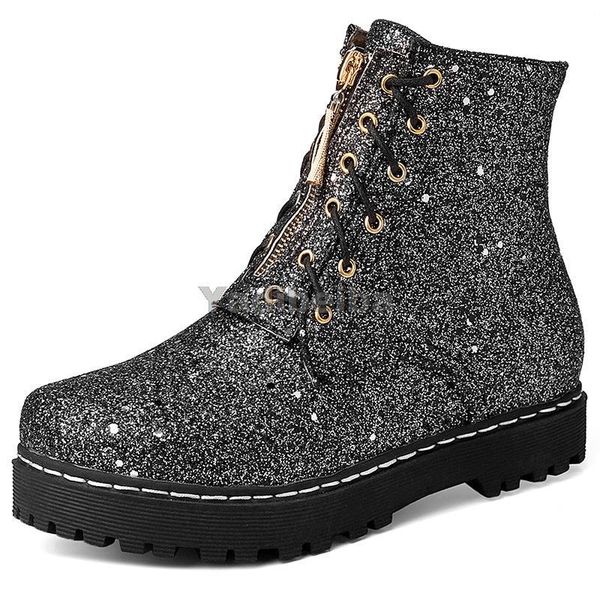 boots women's winter short bling ankle platform chunky shoes 2021 motorcycle combat punk party women, Black
boots women's winter short bling ankle platform chunky shoes 2021 motorcycle combat punk party women, Black
