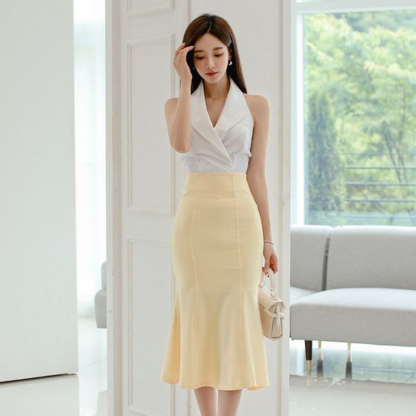 arrival fashion ensemble women summer elegant temperament mermaid skirt upper white thin set two pieces, Black
arrival fashion ensemble women summer elegant temperament mermaid skirt upper white thin set two pieces, Black