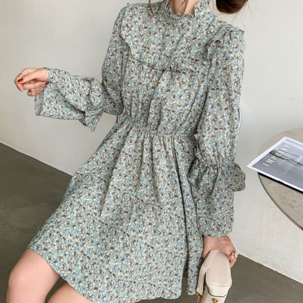 dress korean thin floral waist printed sleeve chiffon printout around the midi neck dressed spring, Black;gray
dress korean thin floral waist printed sleeve chiffon printout around the midi neck dressed spring, Black;gray