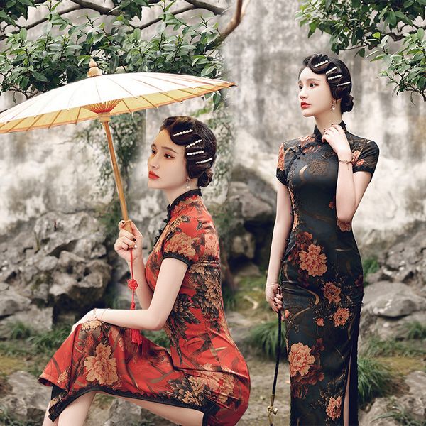 luxury casual dresses tang dream cheongsam 2021 chine style young girl's daily self-cultivation improved long drs summer, Black;gray
luxury casual dresses tang dream cheongsam 2021 chine style young girl's daily self-cultivation improved long drs summer, Black;gray