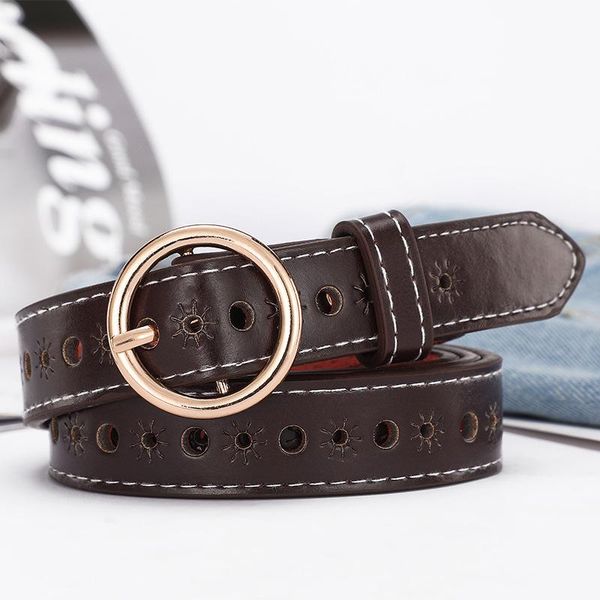 belts hollow belt women's simple all-match korean round buckle fashion decoration casual jeans strap, Black;brown
belts hollow belt women's simple all-match korean round buckle fashion decoration casual jeans strap, Black;brown