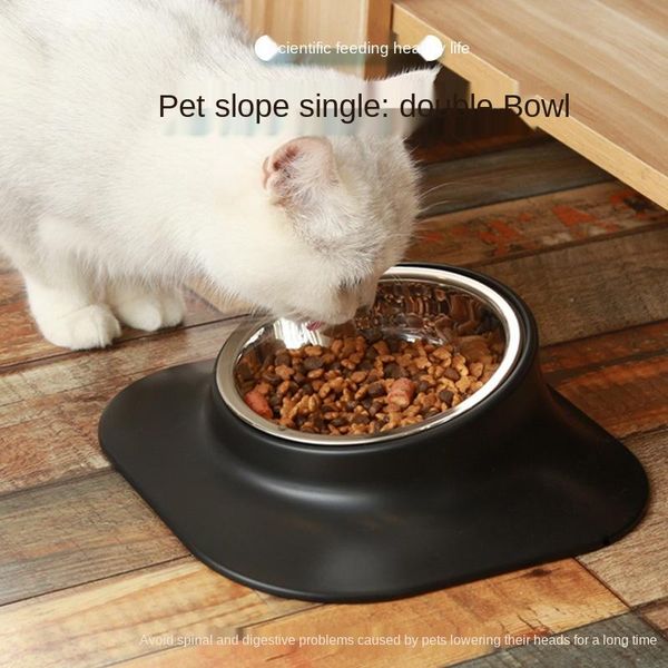 cat bowls & feeders stainless steel bowl non slip puppy base food drinking water feeder tilt neck protection dish pet 200/400ml
cat bowls & feeders stainless steel bowl non slip puppy base food drinking water feeder tilt neck protection dish pet 200/400ml