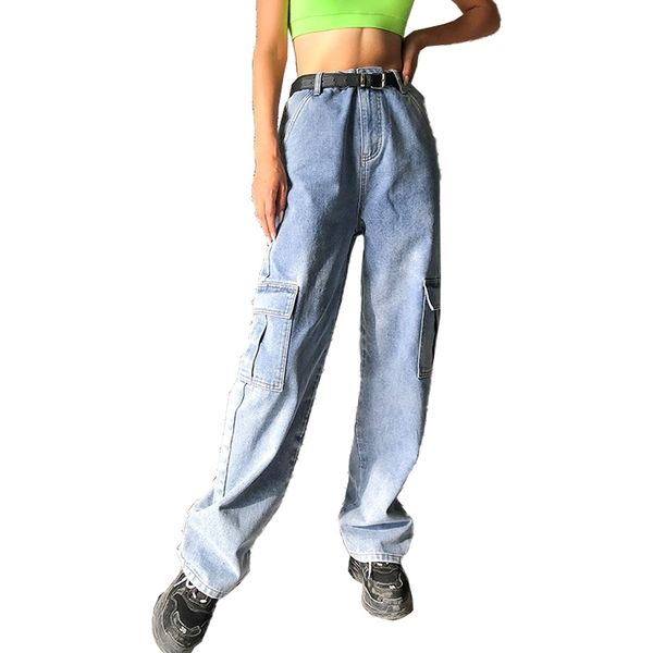 women's jeans leisure casual retro style loose high waist wide leg womens jean korean simple full-length zipper fly pockets fashio, Blue
women's jeans leisure casual retro style loose high waist wide leg womens jean korean simple full-length zipper fly pockets fashio, Blue