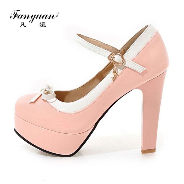 dress shoes fanyuan fashion mixed colors buckle strap pumps spring/autumn butterfly-knot high heels women concise platform, Black
dress shoes fanyuan fashion mixed colors buckle strap pumps spring/autumn butterfly-knot high heels women concise platform, Black