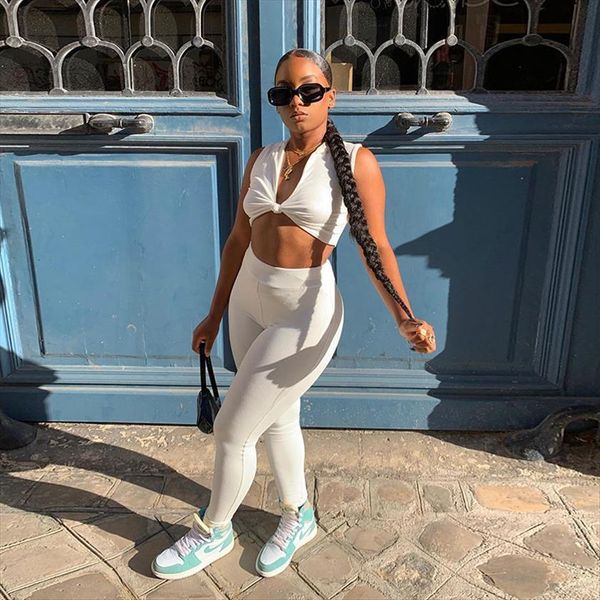 tracksuit deep v tight womenpant sports suit high waist spring womens fashion club outfit 2 pieces set wholesale, White
tracksuit deep v tight womenpant sports suit high waist spring womens fashion club outfit 2 pieces set wholesale, White