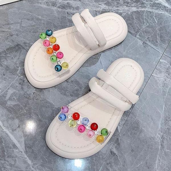 slippers female shoes women soft slides beige sandals fashion 2021 girl comfortable summer flat color beaded women's flip flops, Black
slippers female shoes women soft slides beige sandals fashion 2021 girl comfortable summer flat color beaded women's flip flops, Black