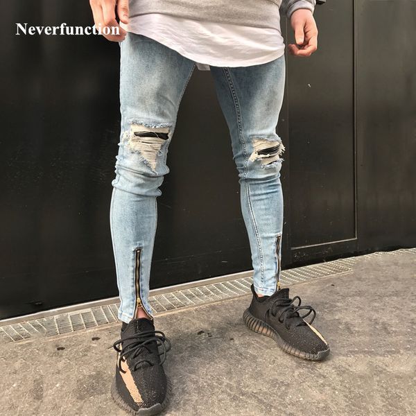 jeans hip hop fashion design pleated patchwork ripped slim blue denim skinny biker with zippers up for men
jeans hip hop fashion design pleated patchwork ripped slim blue denim skinny biker with zippers up for men