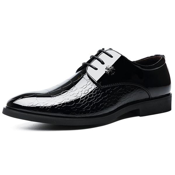 dress shoes acebuy2 leather men's business casual crocodile lace-up pointed shiny night club wedding men oxford, Black
dress shoes acebuy2 leather men's business casual crocodile lace-up pointed shiny night club wedding men oxford, Black