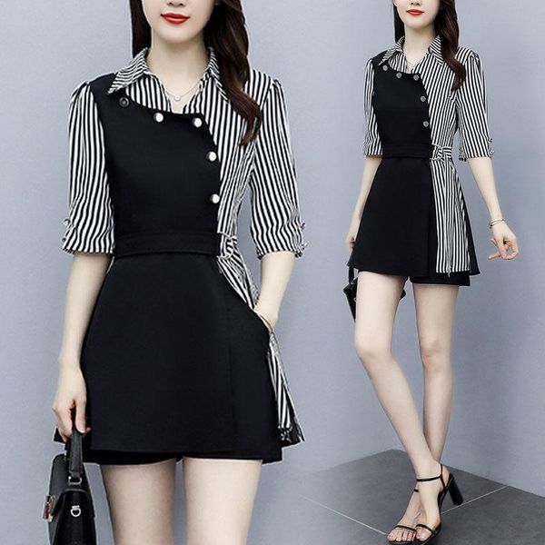 women's tracksuits women 2021 summer fashion two piece sets female striped patchwork ladies high waist thin loose shorts suits q118, Gray
women's tracksuits women 2021 summer fashion two piece sets female striped patchwork ladies high waist thin loose shorts suits q118, Gray