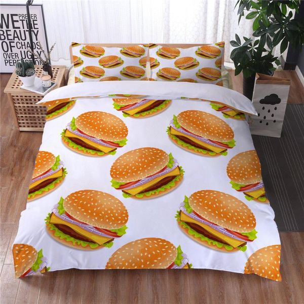 bedding sets 3d set duvet cover polyester hamburger fries bed linen comfortable bedclothes soft pillowcase
bedding sets 3d set duvet cover polyester hamburger fries bed linen comfortable bedclothes soft pillowcase